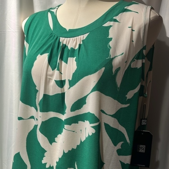 Dressy palazzo pant suit set matching cowl neck  tank by Clara sun woo - Picture 6 of 8